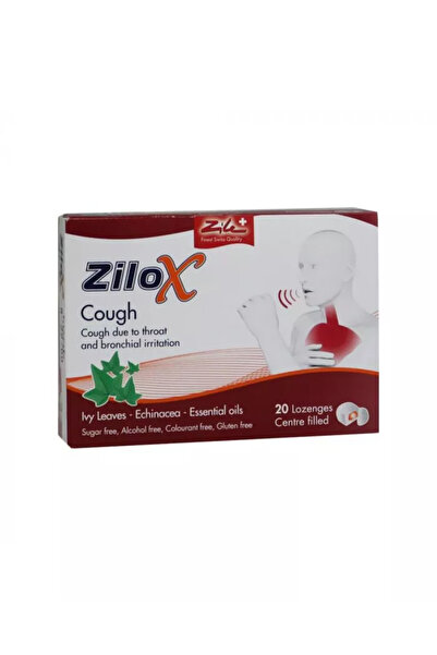 Zilox أقراص استحلاب مملوءة بمركز السعال، 20 قرصًا