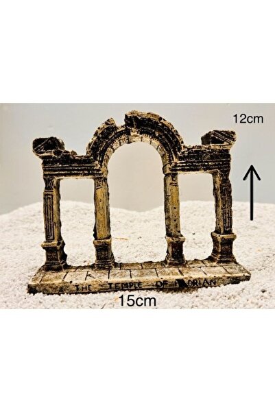 canlipetshop Akvaryum Efes Harabe Dekoru Geçit Kapı Süsü Yapay Akvaryum Akses...