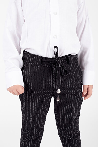 Turuncu Gardrop Parodi Çizgili Erkek Çocuk Takım Elbise