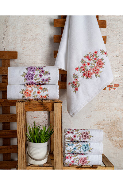 ÜNSAL Buldan Üretimi Çeyizlik Beren Kadife 6'lı Mutfak Havlusu I 30x50