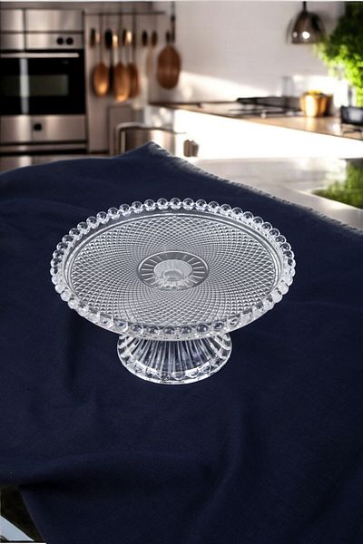 ARGKRİSTAL Beaded Small Presentation Plate 20X20X10 cm
