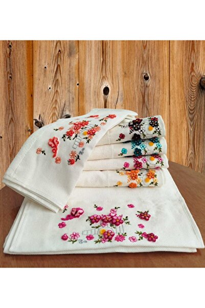 Fiesta منشفة مخملية ناعمة 6 قطع مطبوعة ثلاثية الأبعاد مقاس 30x50 سم