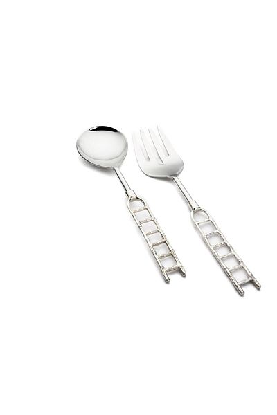 Mikasa Moor Lena Silver 2-Piece Salad Serving Set