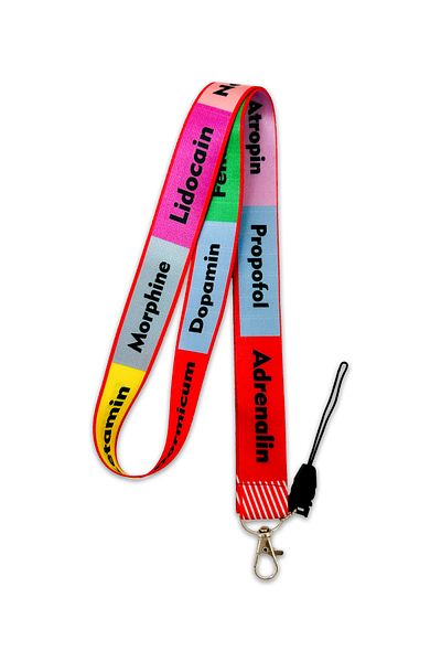 PABALAS Anesthetic Medicines Pattern Neck Lanyard Strap Name Badge Holder-Phone Strap