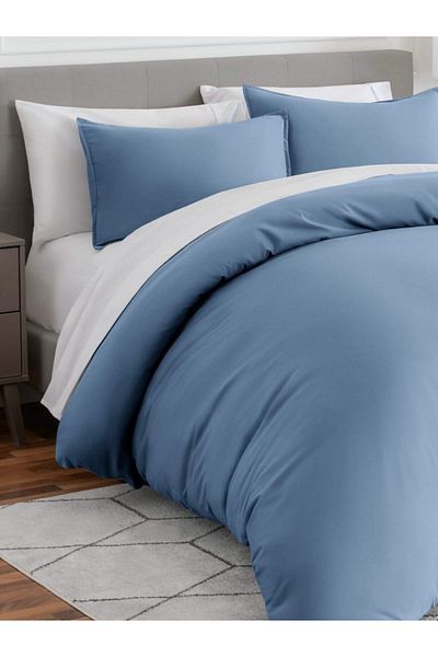 Sheri Home Husă de pilota dublă Sheri Blue - 200cm x 220cm, 100% bumbac