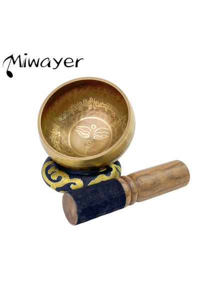 Choice Gold Eye 3.5 inch Miwayer Sing Bowl Nepal handmade Tibet Buddha sound bowl Music Yoga Copper Sound