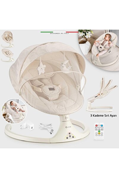 Elele Dormire 2 Elektrikli Otomatik Sallanan Kademeli Ana Kucağı Bej