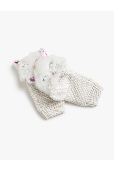 Koton Plush Animal Figured Covered Gloves