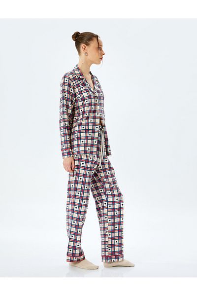 Koton Plaid Heart Cotton Pajama Bottoms