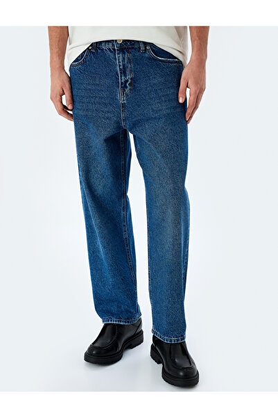 Koton Normal Bel Pamuklu Bol Baggy Jean Pantolon