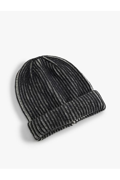 Koton Beanie Fold Detailed Striped