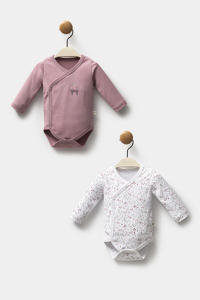 Moi Noi Baby Girl's 2-Piece Crossbody 100% Cotton (Rose and Boy Color)