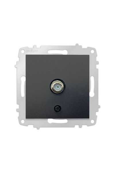 Vip Aydınlatma Ovivo Black Tv Plug Socket/F Connector Frameless 120 Pcs (in Box)