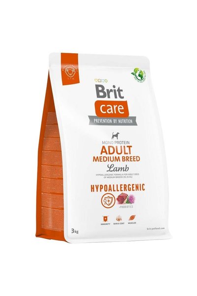 Brit Care Hypo-Allergenic Orta Irk Kuzulu Yetişkin Köpek Maması 3 Kg