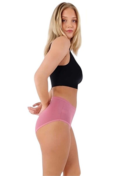 Uniquetrenders Chiloți Bato din țesătură din jerseu pieptănat din bumbac pentru femei Chiloți Bato pentru femei 3 buc