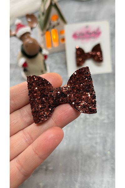 Toka Perisi Turkish Coffee Glittery Mini Bow Buckle Fairy Clip Buckle