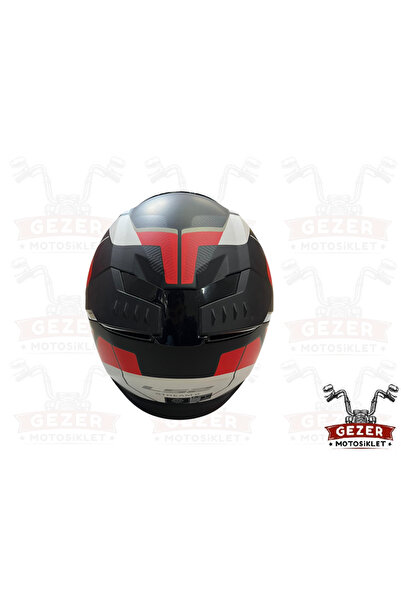 LS2 LS 2 STREAM 2 ROAD TAM KAPALI KASK SİYAH-KIRMIZI-BEYAZ