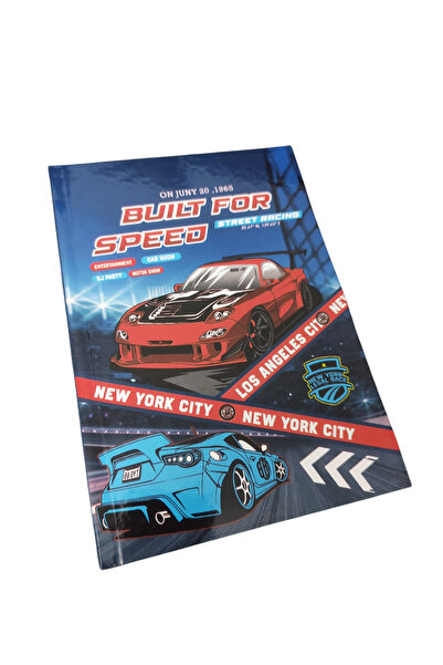 Dadacuq Caiet de amintiri pentru băiat în cutie, cu blocare, „BUILT FOR SPEED...