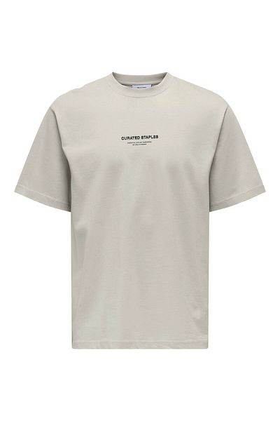 Only & Sons Onscurated Rlx Print Ss Tee Noos 22030925   Ασημένια επένδυση