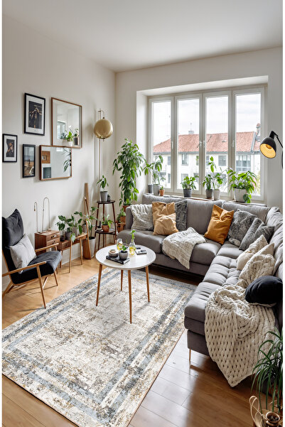BigArts Home Modern Eskitme Desenli Antialerjik Kaymaz Taban Salon Mutfak Hol...