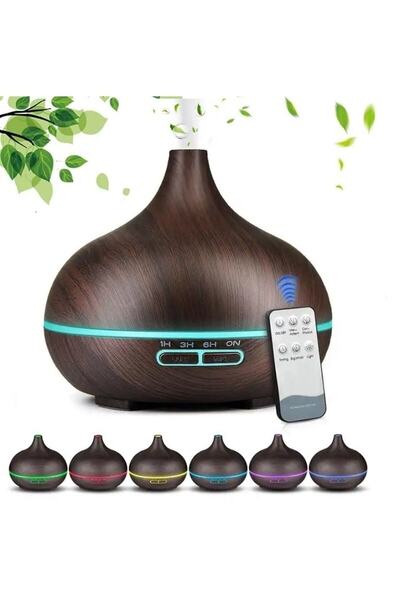 WINBEST 550 ml Aroma Difüzörü Buhar Ultrasonik 7 Renk Led Işıklı Aromatik Oda...