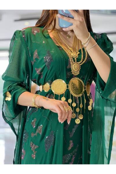 SOLİN YÖRESEL Kadın Düğünlük Yöresel Elbise Kaftan Abiye