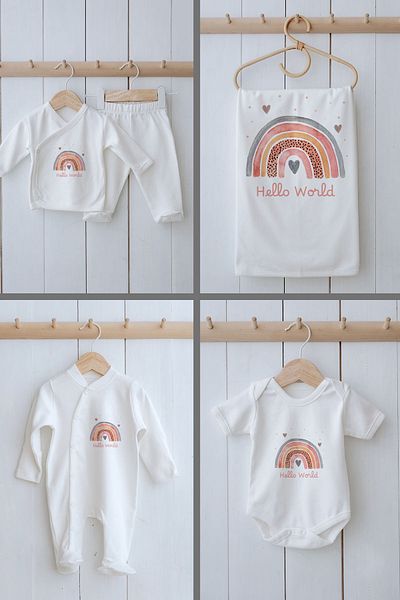 Tuğba Kuğu Organic 11 Pack Hospital Release - for Baby - Salmon Rainbow