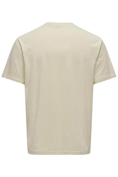 Only & Sons Ανδρικό μπλουζάκι Onslevı Life Reg Text Beige 22028147