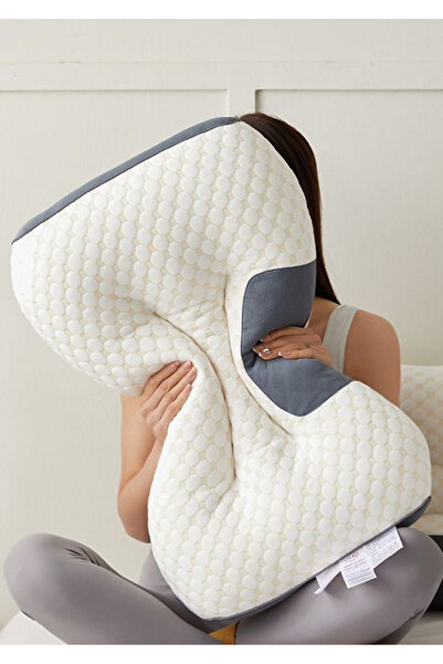 Nakkısh NAKKISH ÇİFT BOYUN DESTEKLİ SİLİKON NANO JEL YASTIK