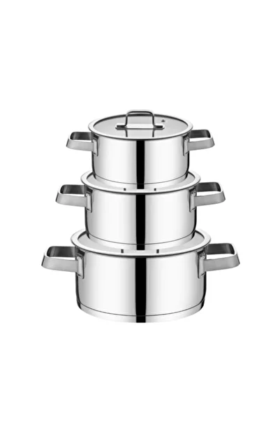 COCİNERO 1124 Premium 6 Piece Cylinder Pot 18-20-22 cm