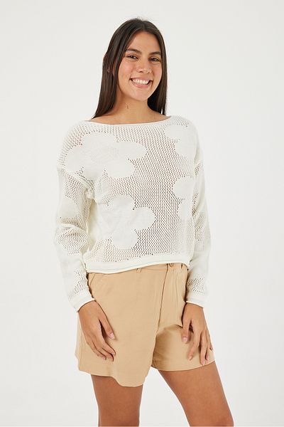 POODLE Women's Floral Patterned Jagar Knitwear