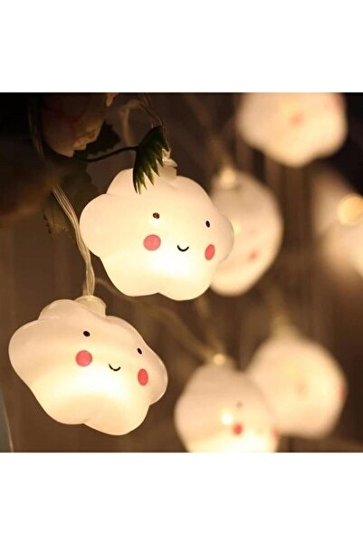 Evgereçlerim 10'lu LED Işıklı Bulut Dekor Lambası Yılbaşı Doğum Günü Işıklandırma