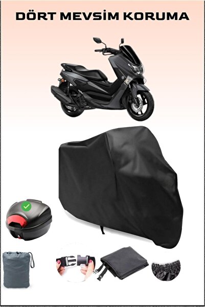 Breen Siyah Yamaha Nmax 125 Motosiklet Brandası Arka Çanta Uyumlu