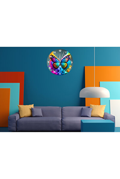 Ti Play Tİ-PLAY BUTTERFLY 30X30CM CEAS DE PERETE MODERN DECORATIV ACRILIC