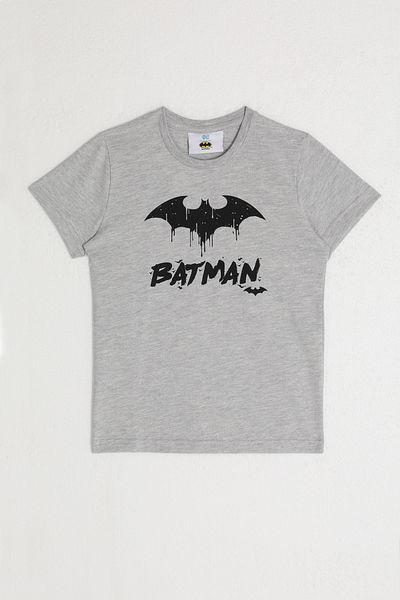 Batman L1578-2 Boy Gray Melange T-Shirt