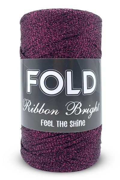 FOLD Ribbon Bright - Κόκκινο Σαμπανί Glitter 100% Premium Πλεκτό Νήμα