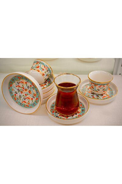 DUKKANI ISTANBUL 18 Piece Mirra Cup Tea Cup Set