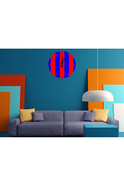 Ti Play Tİ-PLAY BORDO BLUE LINES 30X30CM CEAS DE PERETE MODERN DECORATIV ACRILIC