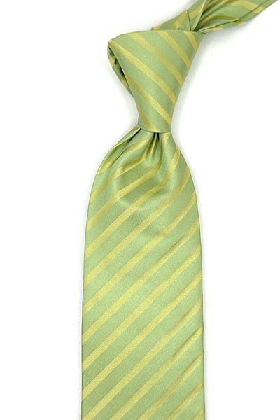 Kravatkolik Castel Style Green Line Pattern Italian Silk Tie Hrk1903