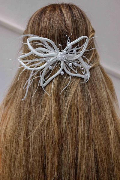 Turkuaz Accesoriu Păr Mireasă / Nuntă Nuntă Accesoriu Păr Alb Otrishi Cu Perle