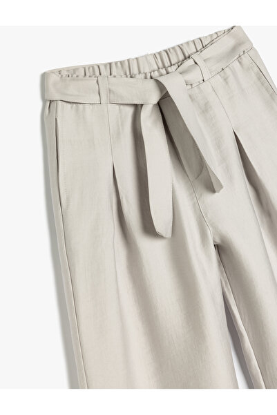 Koton Плісировані деталізовані брюки зі шнурівкою та кишенями на талії