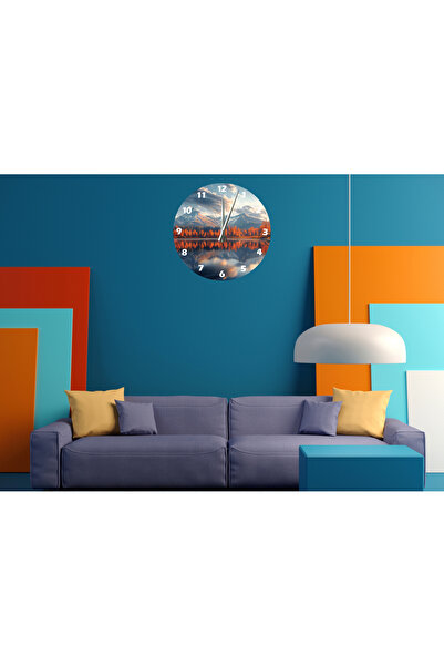 Ti Play Tİ-PLAY VERDE ȘI TRANSPARENT 30X30CM CEAS DE PERETE MODERN DECORATIV ...