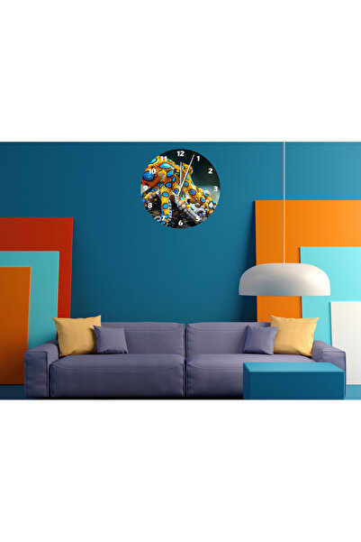 Ti Play Tİ-PLAY OCTOPUS AND COLORS 30X30CM CEAS DE PERETE MODERN DECORATIV AC...