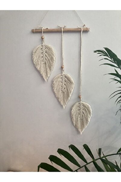 Türkİndo Makrome Yaprak Detay Ev Mutfak Oda Salon Yatak Odası Süs Dekorasyon