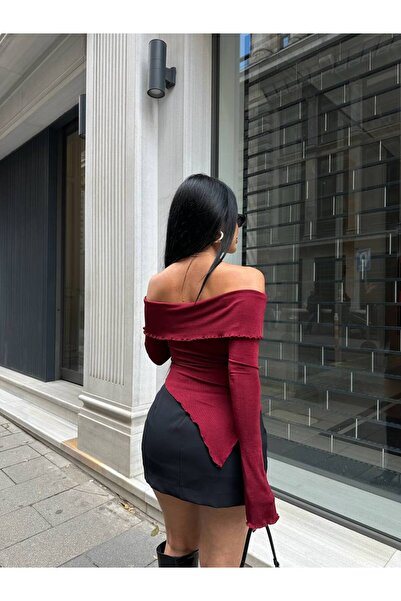 Friday Mood Women's Asymmetrical Cut Madonna Collar Blouse