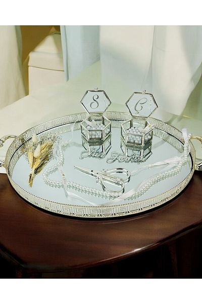 CyzHome Whisper Metal Silver Promise Tray