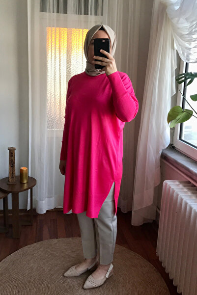 Sapha Kadın Fuşya Pembe Triko Tunik