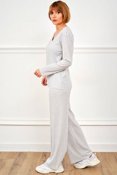 DPARİS V-Neck Ribbed Suit