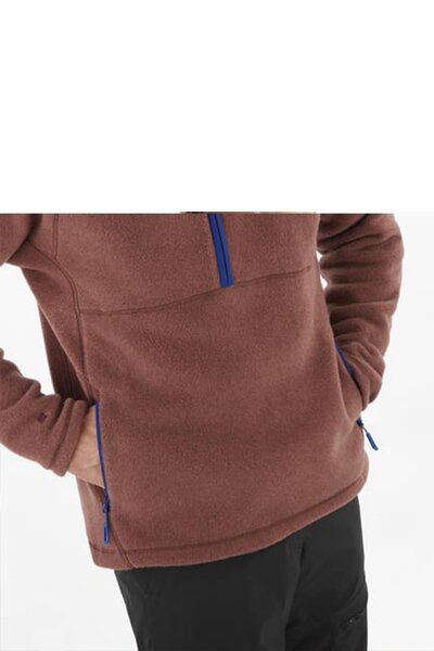 Salomon C22840 Chroma Fleece Pullov Hz Men's Fleece - Red