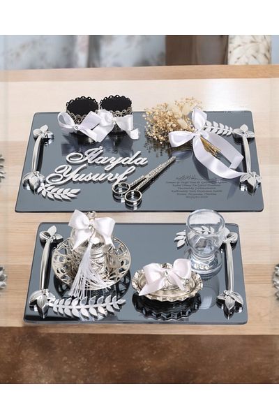 CyzHome Harmony Silver Promise Engagement Tray
